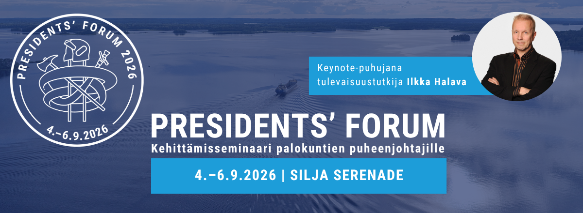 Presidents' Forum mainoskuva, jossa kasvokuva Ilkka Halavasta